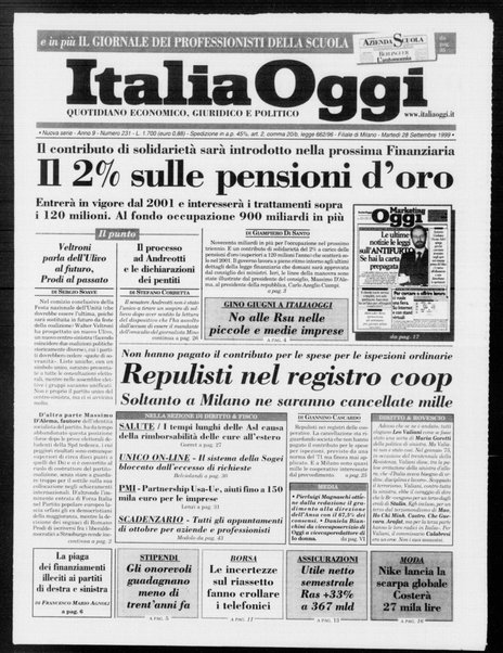 Italia oggi : quotidiano di economia finanza e politica